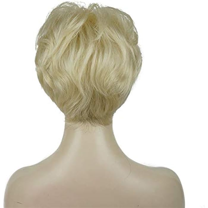 DILLARDS Lydell Short Straight Layered Synthetic Wigs With Hair Bangs For Women Blonde - Image 4